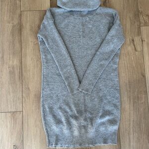 Lulu's Gray Turtleneck Sweater Dress